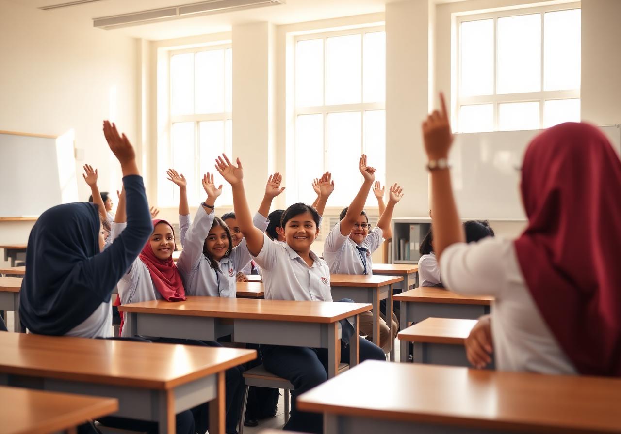 Bright classroom